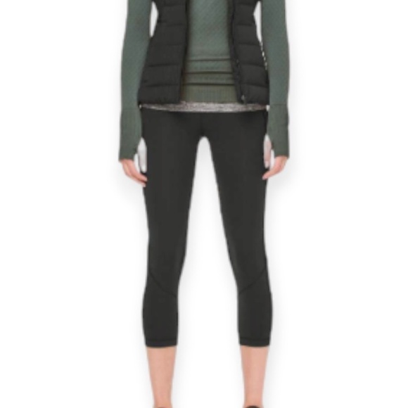 Lululemon Pace Rival Crop *Full-On Luxtreme 22" Black Capris SZ 12 - Picture 6 of 12